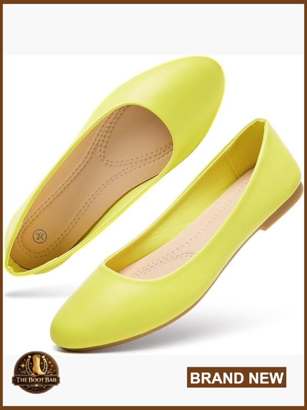 Women's Ballet Flats Slip On Shoes Comfortable PU Leather Dress Shoes